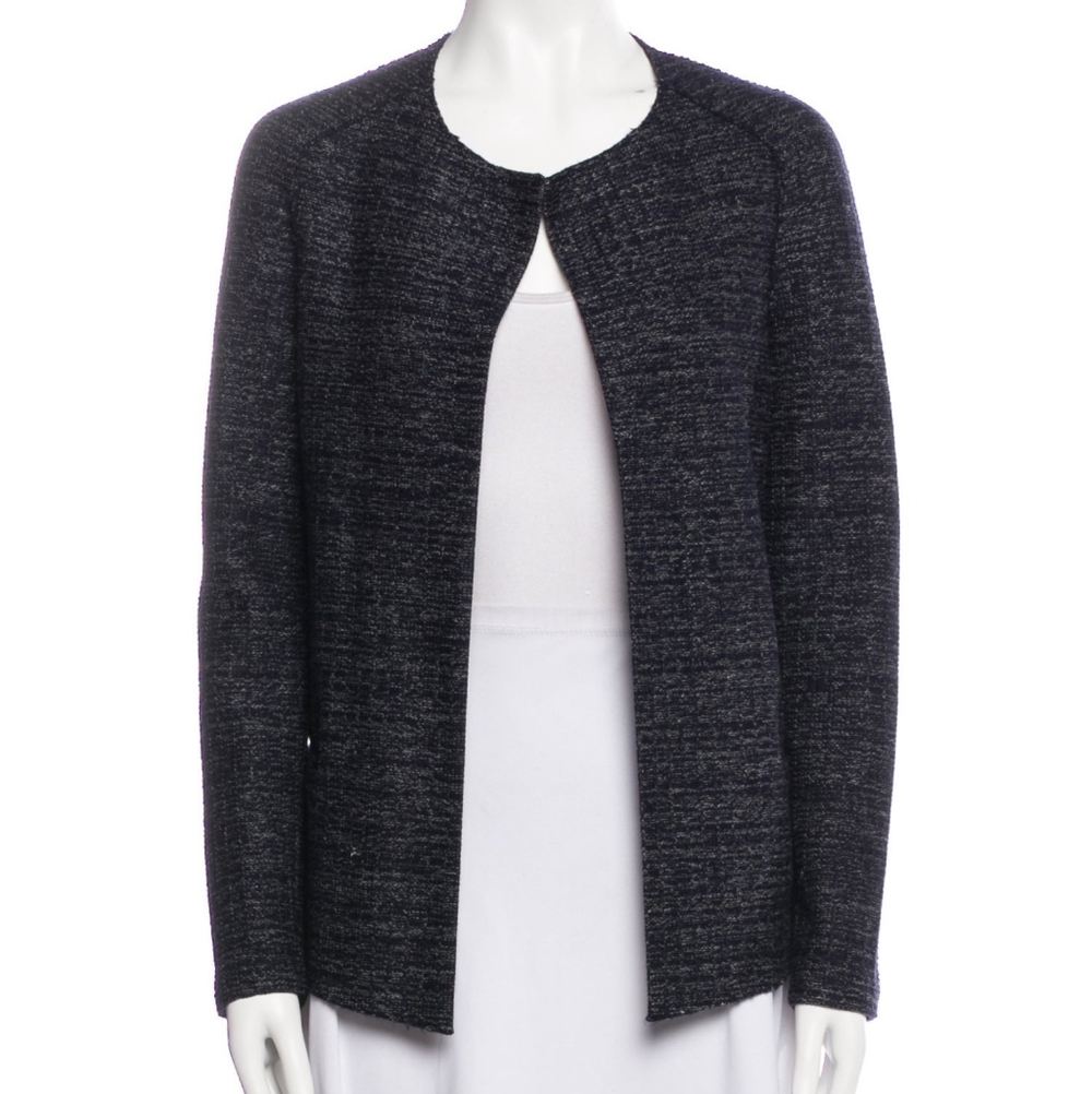 Judith & Charles Black Open-Front Coat